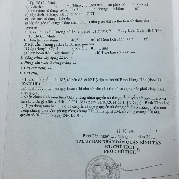 Bán nhà 4*11 Đường số 18(M1) phường Bình Hưng Hòa Bình Tân