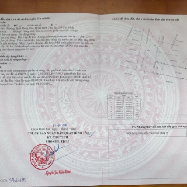 Bán đất ở đường Lê Trọng Tấn, P. Bình Hưng Hoà , Bình Tân.