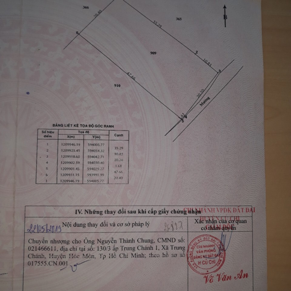 Bán 1000 m đất trồng cây lâu năm  Tân Thạnh Đông Củ chi