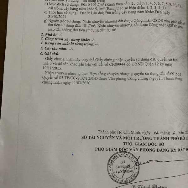 Đất hai mặt tiền phường Thạnh Xuân, Q 12, Tp. HCM.