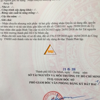 Bán đất ở 5*10  m  hẻm 7 m thông sổ  riêng  Bình Tân